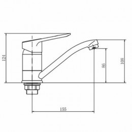 Смеситель для кухни FASHUN (A4507-2)