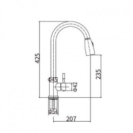 Смеситель для кухни FASHUN с вытяжной лейкой (A56109-7)