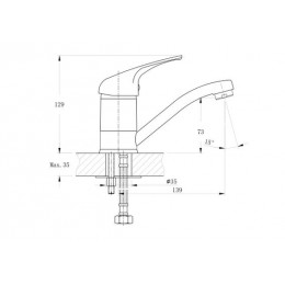 Смеситель для кухонной мойки RUSH Corsica (CO4240-26)
