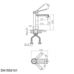Смеситель для раковины D&K Bayern.Bamberg хром (DA1552101)