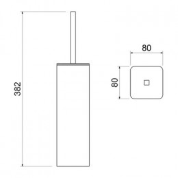 Щетка для туалета напольная Timo Torne черный (43161/03)
