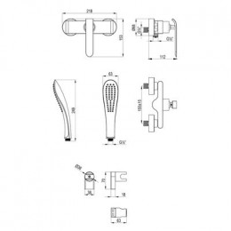 Смеситель Lemark Melange для душа (LM4933CW)