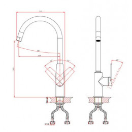 Смеситель DK для кухни высокий Bayern.Fürth (DA1522405)