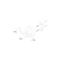 Крючок двойной золото-сатин Fixsen Comfort Gold (FX-87005A)