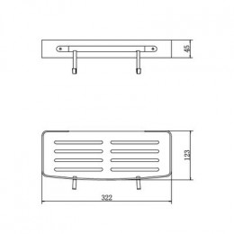 Полка  FASHUN, черный (A7336-7)