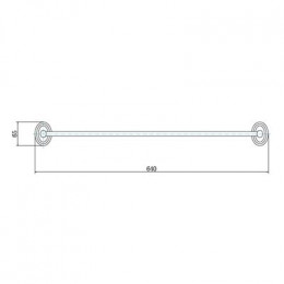 Полотенцедержатель FASHUN одинарный хром (A1501)