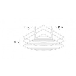 Полка угловая одноэтажная белая Fixsen (FX-850W-1)