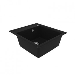 Кухонная мойка Lemark HANKA 450 врезная прямоугольная из кварцгранита цвет: Антрацит  (9910007)