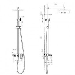 Душевая система Timo Selene, белый матовый (SX-1030/16)