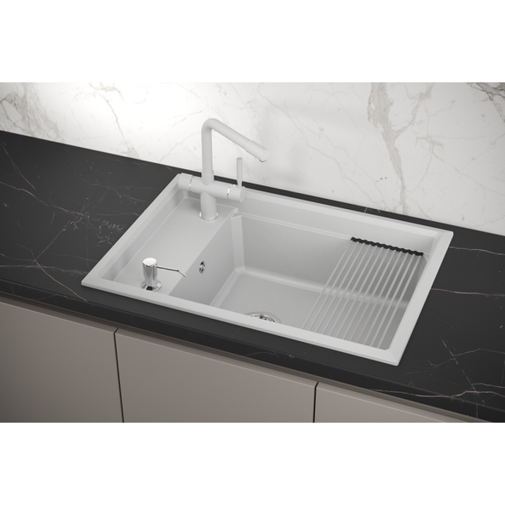 Кухонная мойка GRANULA Kitchen Space (7305, АРКТИК)