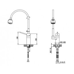 Смеситель для кухонной мойки Timo Saona (2308FS chrome)