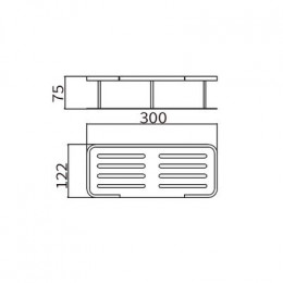 Полка  FASHUN, хром (A5336)
