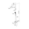 Душевая система с тропическим душем и изливом IDDIS Aiger (AIGSB3Fi06)
