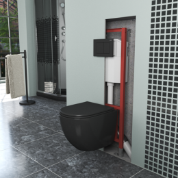 Инсталляция с черной клавишей D&K 400*165*1160мм (DI8540116)