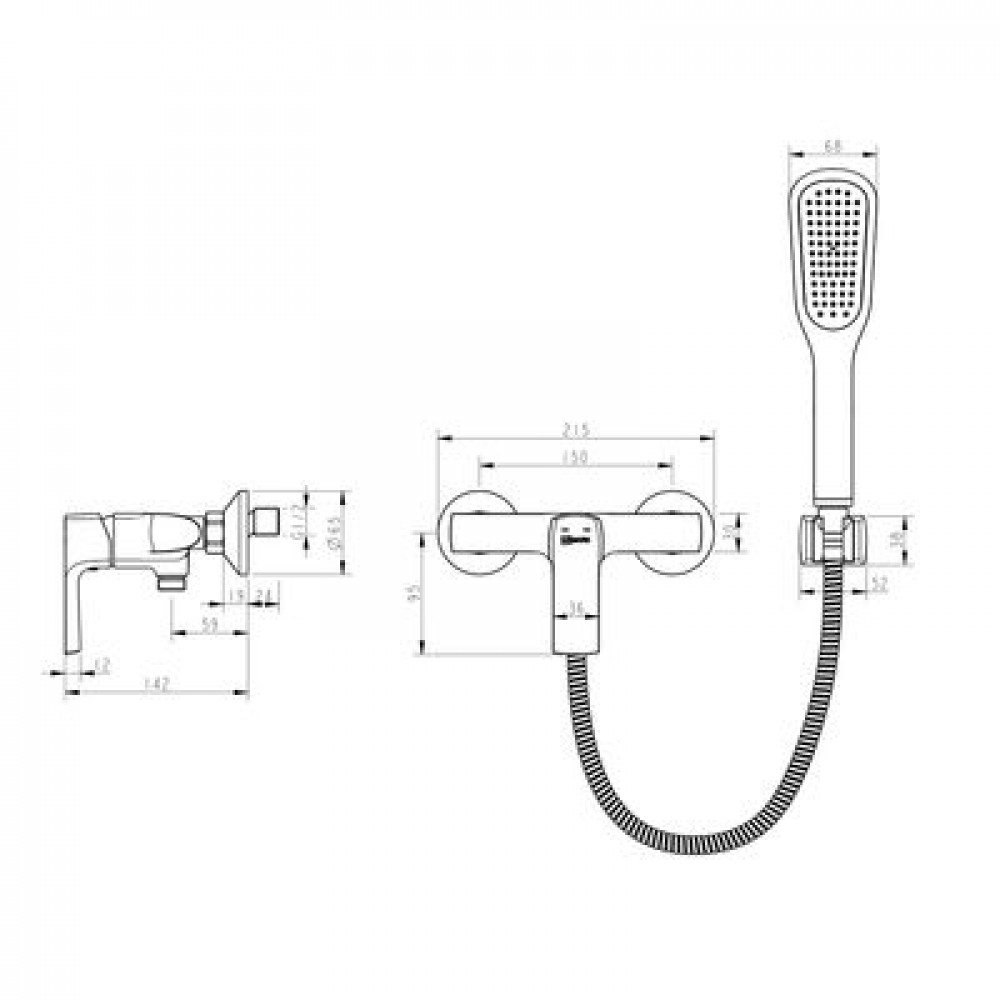 Смеситель для душа Lemark Ursus (LM7203BL)