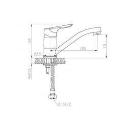 Смеситель для кухонной мойки ESKO RIO (Rio 15)