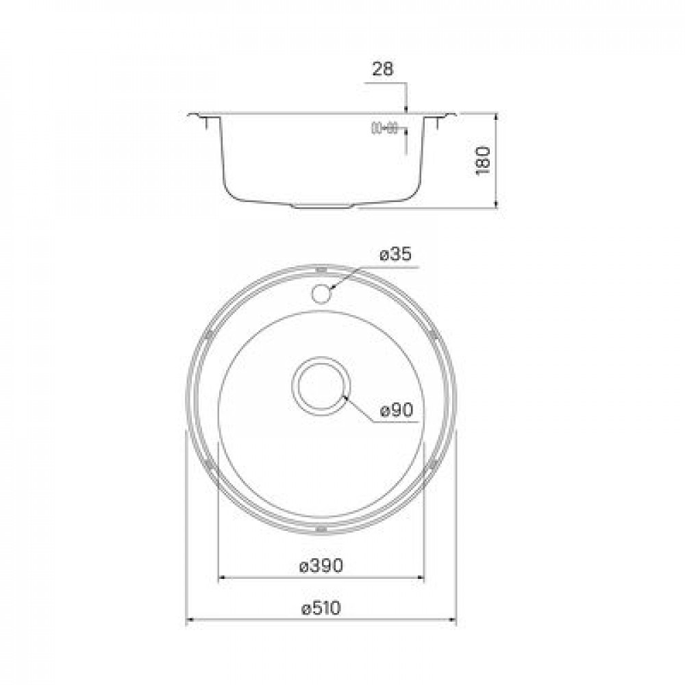 Мойка IDDIS Basic D510 нержавеющая cталь полированная (BAS51P0i77)