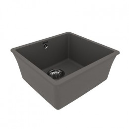 Кухонная мойка Lemark SINARA 440-U подстольного монтажа из кварцгранита цвет: Серый шёлк (9910071)