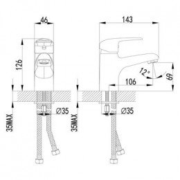 Смеситель для раковины Lemark Pramen (LM3306C)