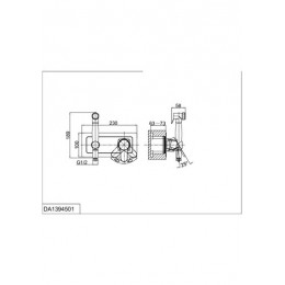 Смеситель с гигиеническим душем встраиваемый DK Rhein Marx (DA1394501)