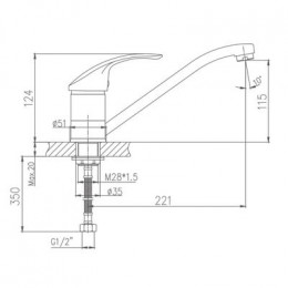 Смеситель для кухни Haiba (HB4921)