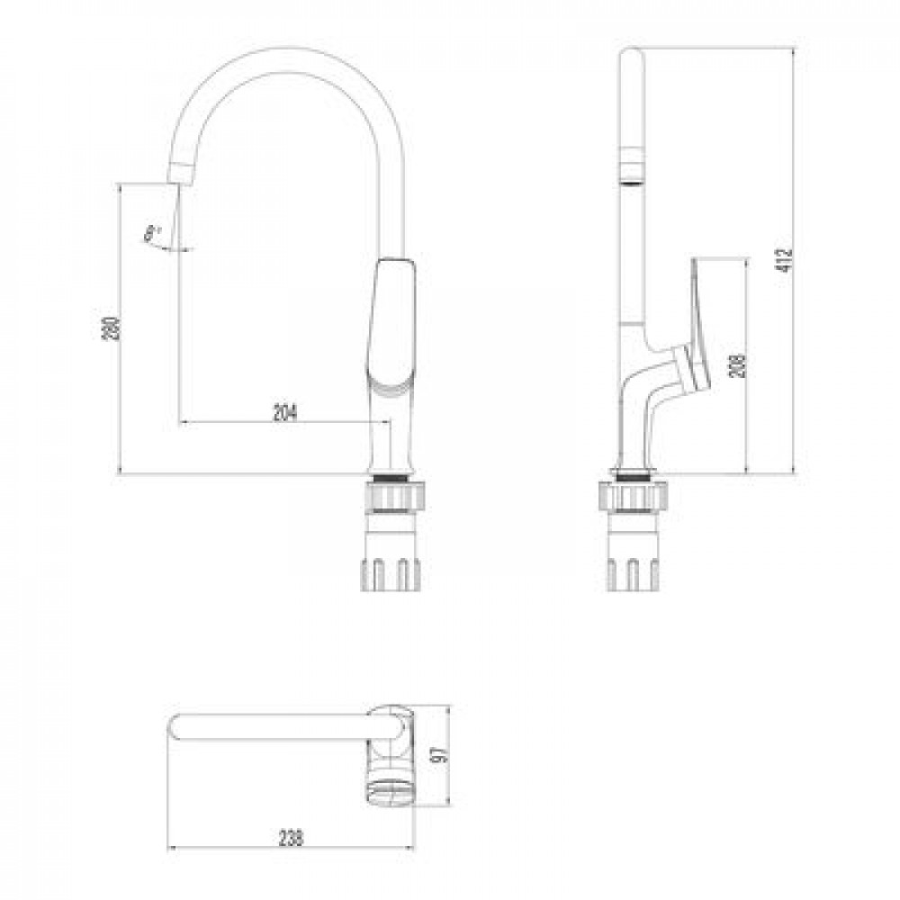 Смеситель для кухни Lemark Bronx (LM3705GM)