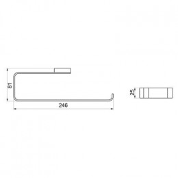 Полотенцедержатель Timo Selene хром (10057/00 хром)
