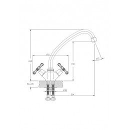 Смеситель для кухонной мойки RUSH Bianki (BI7650-22)
