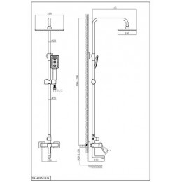 Душевая система DK Rhein.Dusseldorf (DA1493741B14)