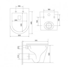 Унитаз подвесной безободковый IDDIS Ray (RAYRDSEi25)