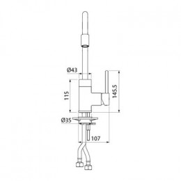 Смеситель для кухни IDDIS Kitchen 360 черный матовый (K36BLJ0i05)