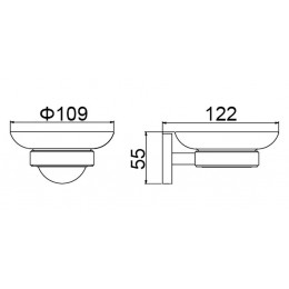 Мыльница Timo Saona (13021/03) черный