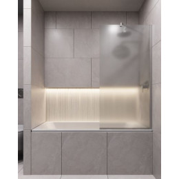 Шторка для ванны в узком профиле 1400*800, стекло матовое 8 мм, Timo TC-80/00F-8 (T20)