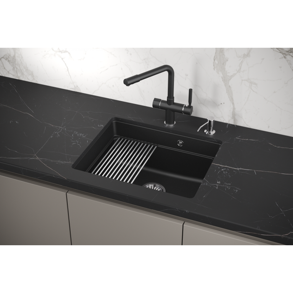 Кухонная мойка GRANULA Kitchen Space (5501U, ШВАРЦ)