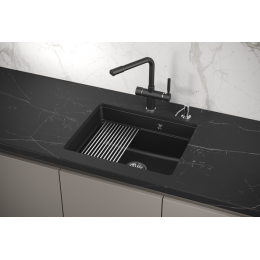 Кухонная мойка GRANULA Kitchen Space (5501U, ШВАРЦ)