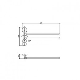 Полотенцедержатель FASHUN реечный поворотный хром (A1612)