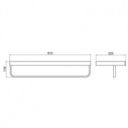 Полка для полотенец Timo Petruma хром (15258/00)