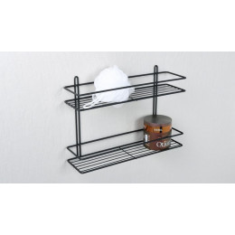 Полка Fixsen прямая двухэтажная черная (FX-730B-2)