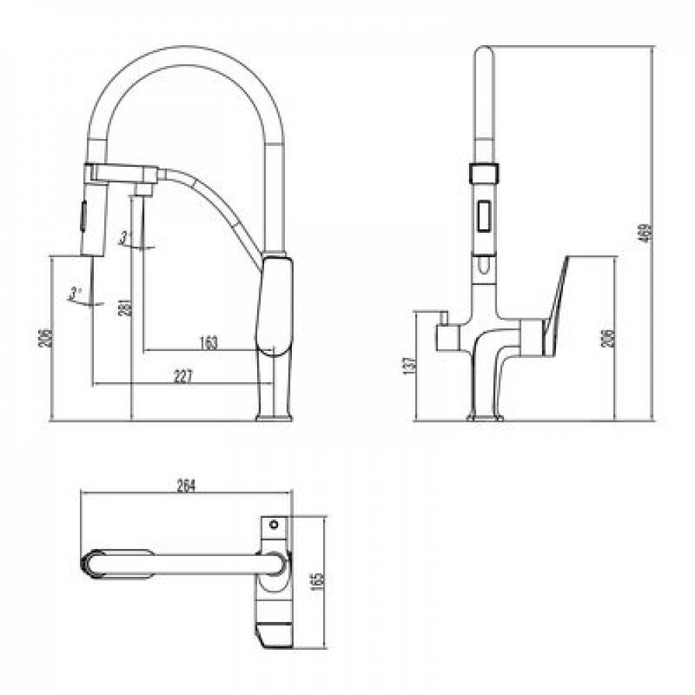 Смеситель для кухни Lemark Bronx (LM3761BL)