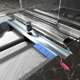 Душевой лоток TIMO Drain Protect 600 с вставкой SG20, сатин (DP20600-SG20600)