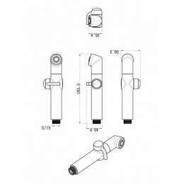Комплект для биде Lemark с гигиеническим душем (LM8092С)