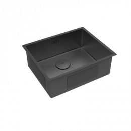 Кухонная мойка Lemark OLANGA 540 прямоугольная из нержавеющей стали цвет: чёрный матовый (9932128)