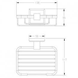 Мыльница решётчатая FASHUN хром (A2602-1)
