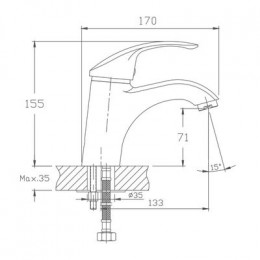 Смеситель для раковины Haiba (HB1021)