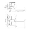 Смеситель для ванны Haiba пепельный (HB22505-3)