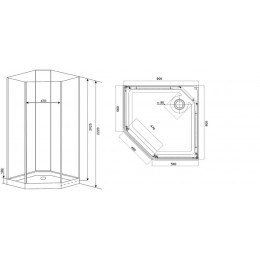 Душевая кабина Timo Premium ILMA 90*90*222 (ILMA709)