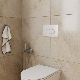 Клавиша смыва, белая, D&K Bayern (DB1529016), инсталляция DI8050127