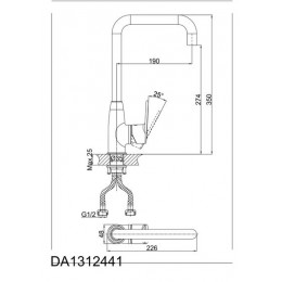 Смеситель для кухни DK Rhein.Speyer (DA1312441)