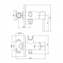 Смеситель гигиенический душ IDDIS Axes (003SBR0i08)