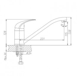 Смеситель для кухни Haiba (HB4203)